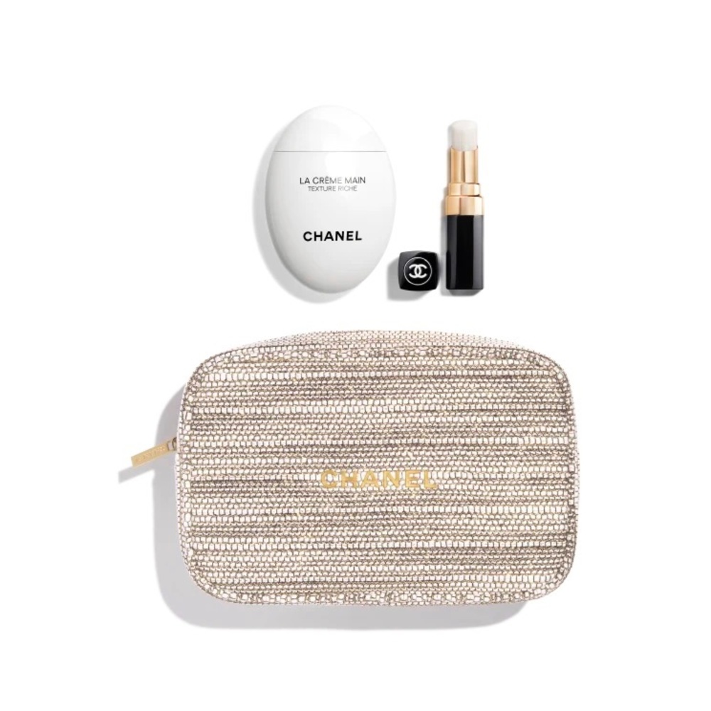 🛑CHANEL LIMITED EDITION HOLIDAY 2022 HYDRATION GIFT SET WITH MAKEUP BAG! ✅.